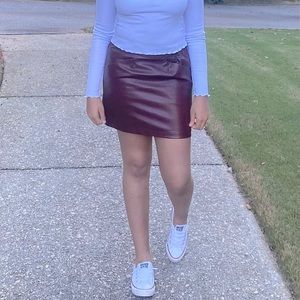 SOLD!!!!!  Faux Leather Mini Skirt!!!!